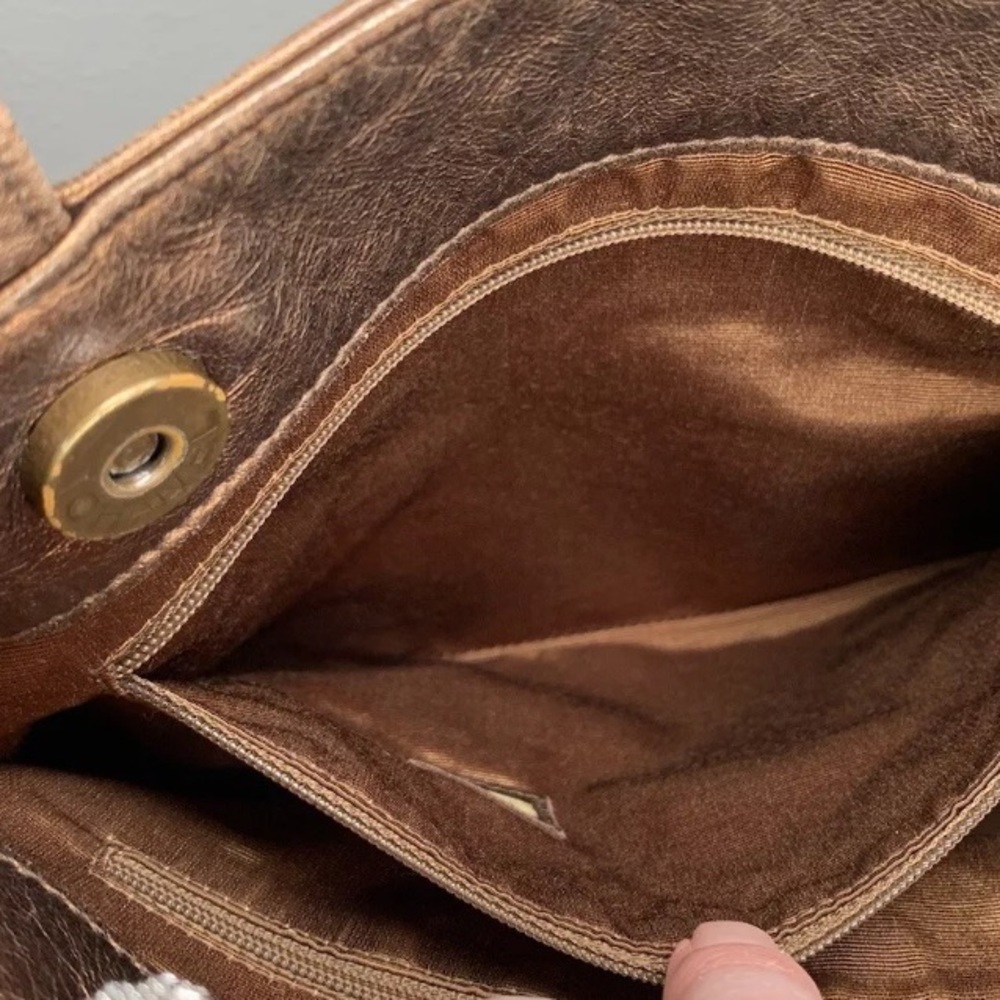 🛑SOLD🛑Vintage, Chanel Bronze Leather Small Tote - Picture 4 of 9